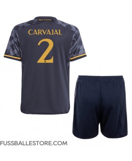 Günstige Real Madrid Daniel Carvajal #2 Auswärts Trikotsatzt Kinder 2023-24 Kurzarm (+ Kurze Hosen)